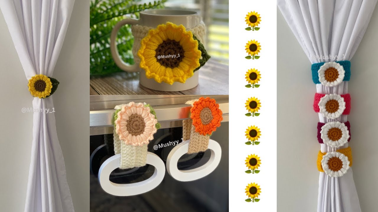 Crochet Sunflower🌻 Multi Functional Pattern EASY Tutorial ⭐️ #howtocrochet #crochettutorial