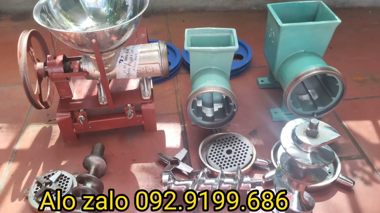 3 mẫu cối đùn thịt,đùn xương,đùn cá,đùn cám viên được tin dùng - cối 32 42 và 52 gang