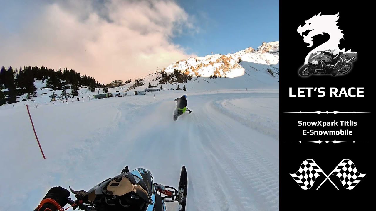 SnowXpark Engelberg Titlis | my first time on an electric Snowmobile | Fun in Swiss Mountains