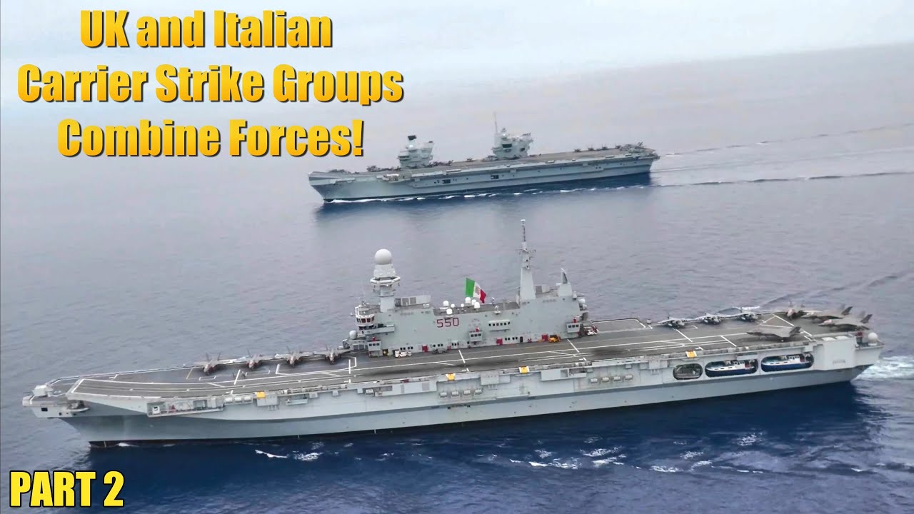 HMS Prince of Wales (R09) - Strike Group combines with Italian CSG!