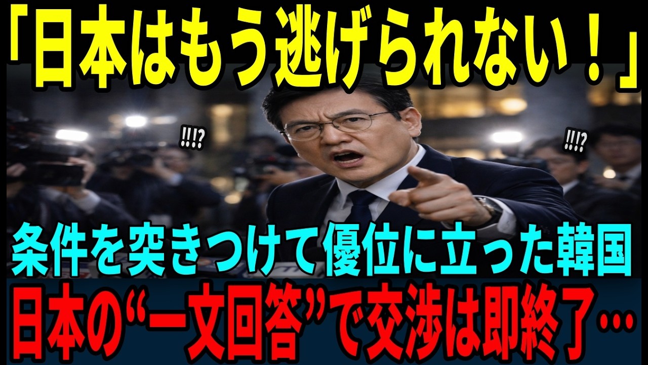 【海外の反応】「日本は追い込まれたぞ！」外交の場で韓国が強気条件日本側の即時回答で全て終了&hellip;