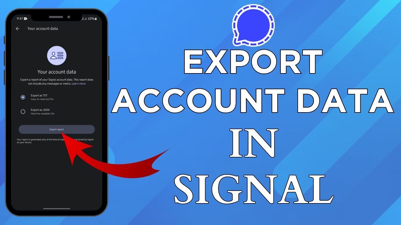How Can You Export The Account Data On Signal