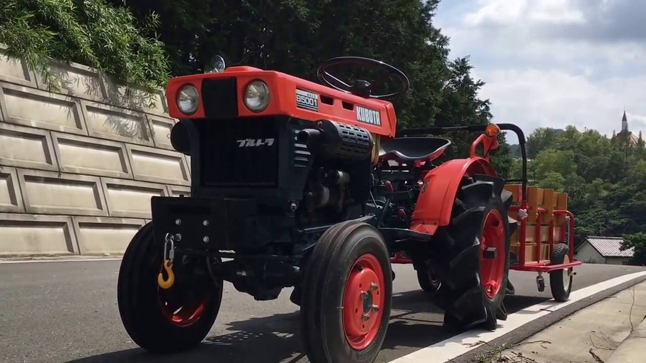 【ブルトラ B5001】 トレーラーを付けて散歩に行きましょうか！　Kubota Burutora B5001  Let's go for a walk with a trailer!
