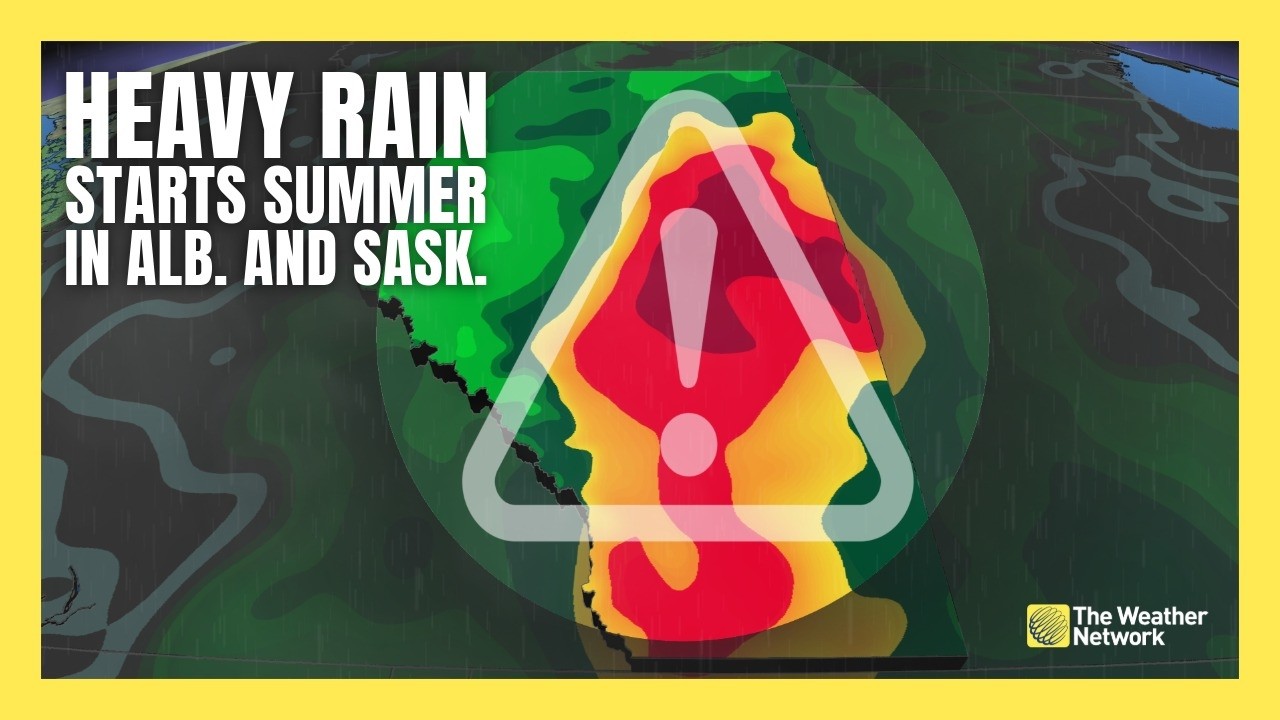 Soaking rains and strong winds kick off summer in Alberta and Sask.