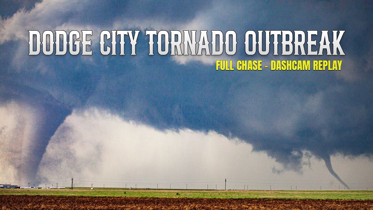 Dodge City Tornado Outbreak &mdash; Real Storm Chase Dashcam (Full Chase)