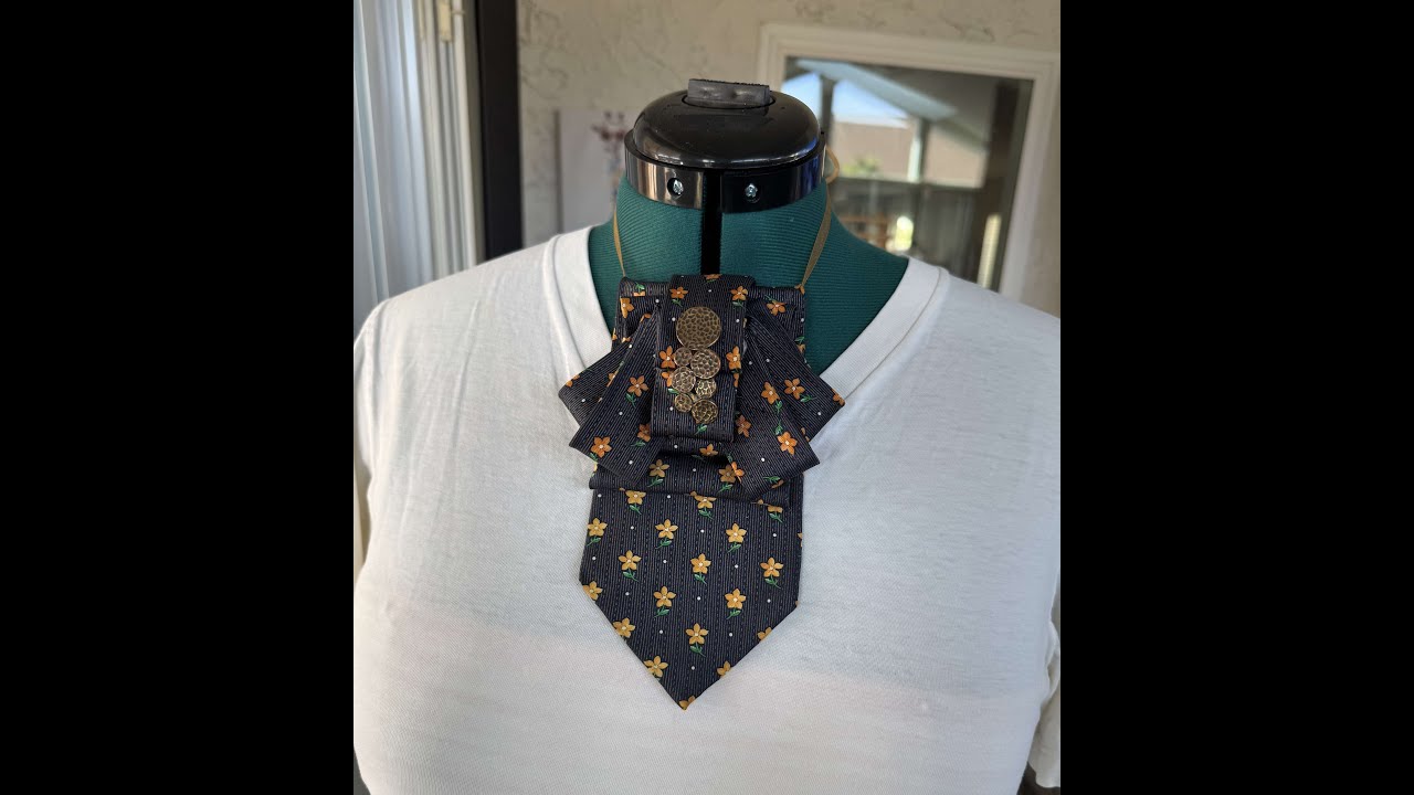 Upcycle tie necklace part two