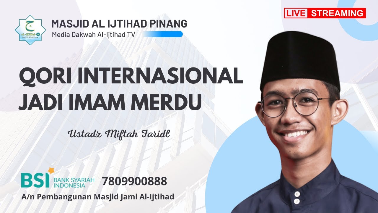 Imam Ter Favorit Semua Jama'ah, Suaranya Bikin Hati Adem | Ust. Miftah Faridl