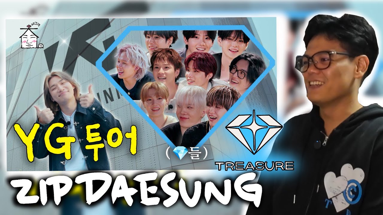 💎YG Tour with TREASURE💎  Former YG Employee in the house  ZIP DAESUNG ep.73 REACTION