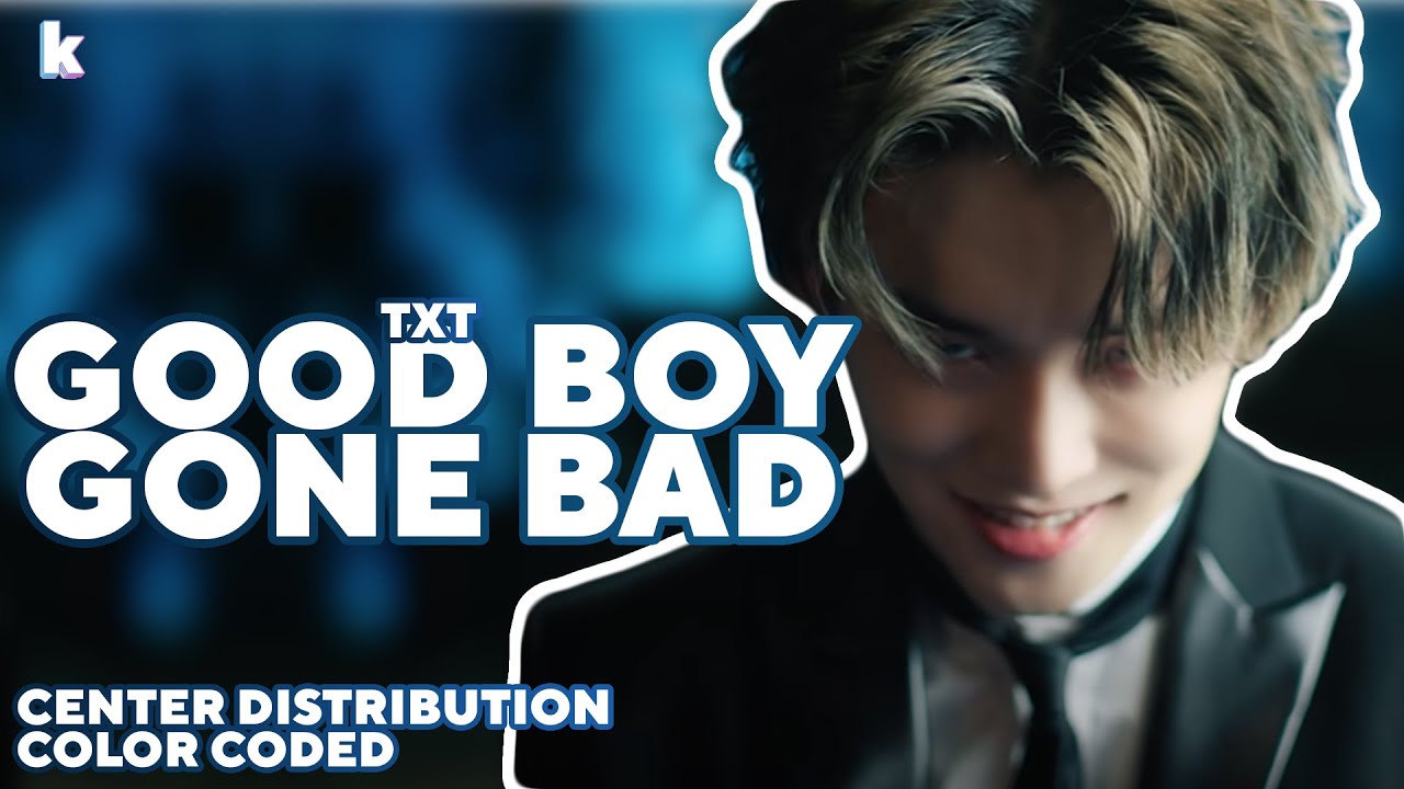 TXT - Good Boy Gone Bad Center Distribution (Color Coded)