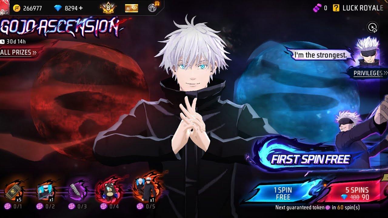 New Gojo Ascension Ring Event _ Free Fire 🔥🔥