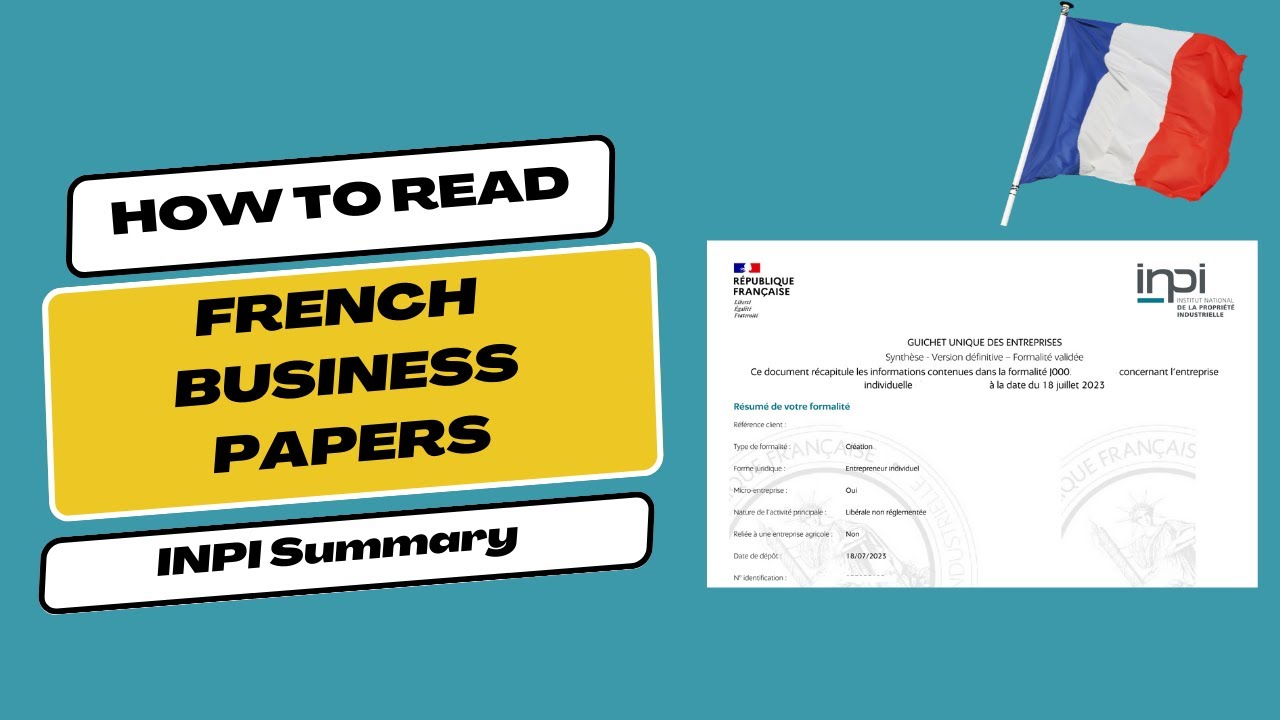How to read your business INPI documents