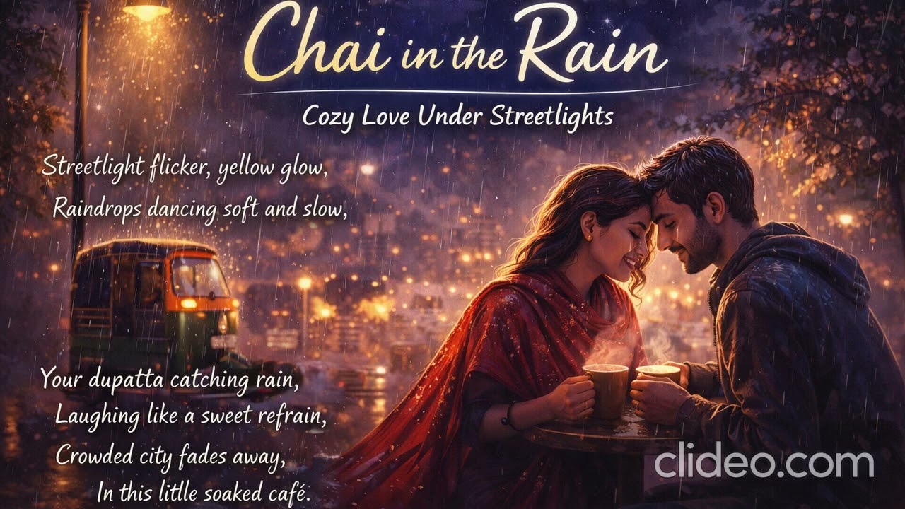Chai in the Rain ☕🌧️  Cozy Love Under Streetlights  Monsoon Love Song 2026