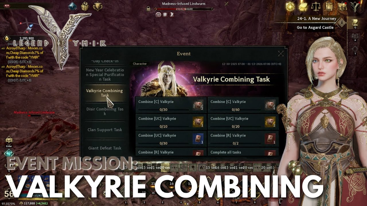 valkyrie combining task | Legend of Ymir
