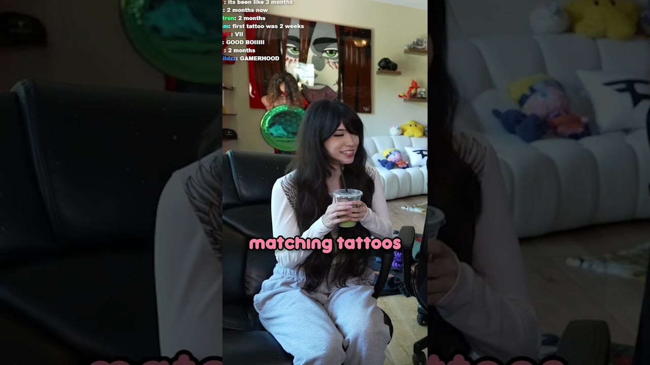 одинаковые татуировки спустя 1 месяц, да... #sakurashymko #jasontheween #valkyrae #emiru