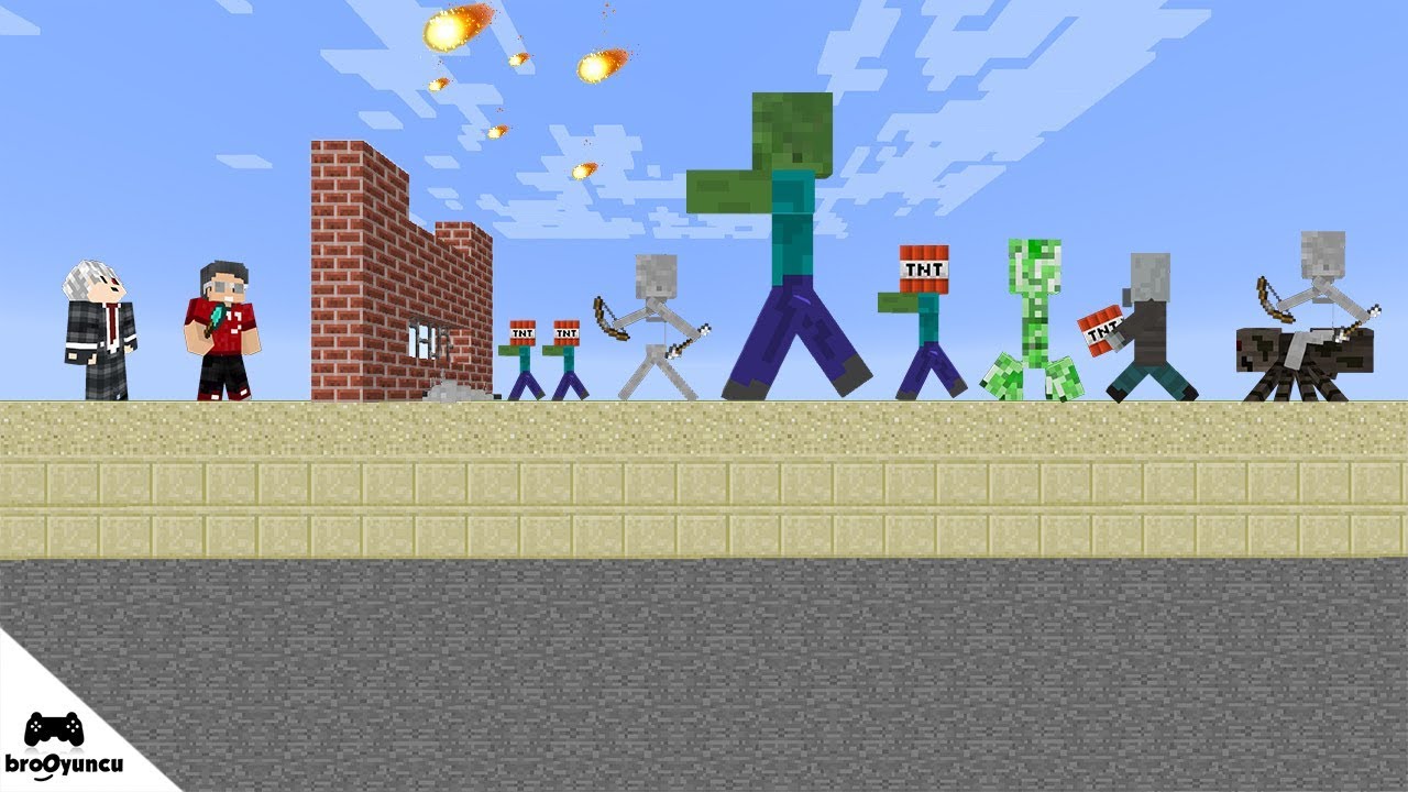 MİNECRAFT TROLL ZOMBİ SALDIRILARI KALE SAVUNMASI