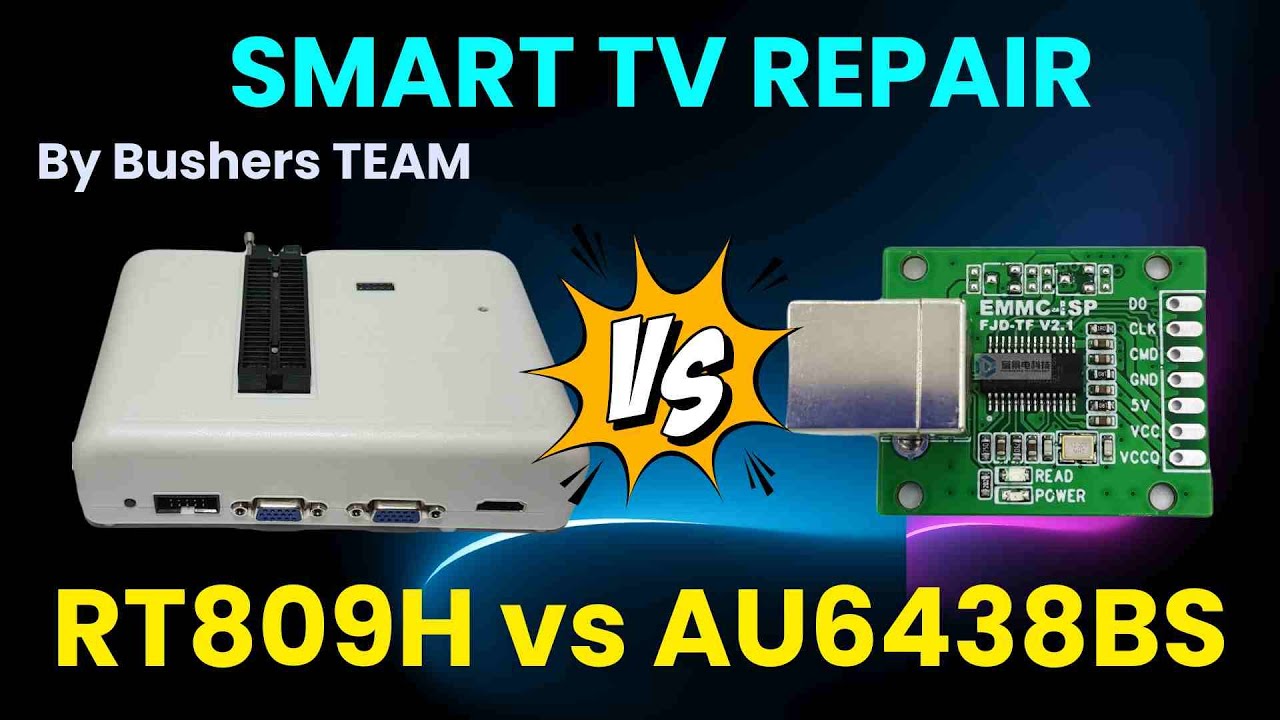 Recuperación de Smart Tv-Main Bd, usando el AU6438BS en lugar el RT809H y usando consola Bushers.