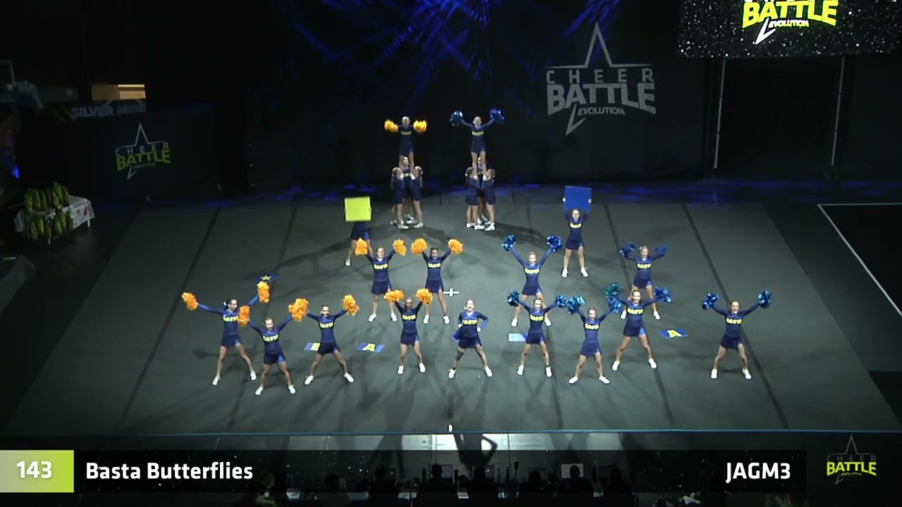 143   Junior All Girl Median BASTA cheerleaders Basta Butterflies