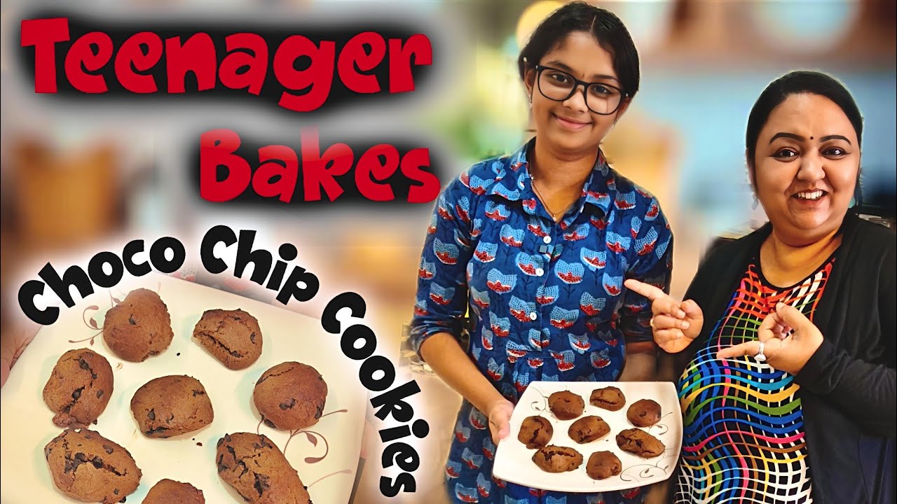 Teenager bakes  Choco chip Cookies | Roopa Prabhakar & Prashanth Neergundha Vlogs 