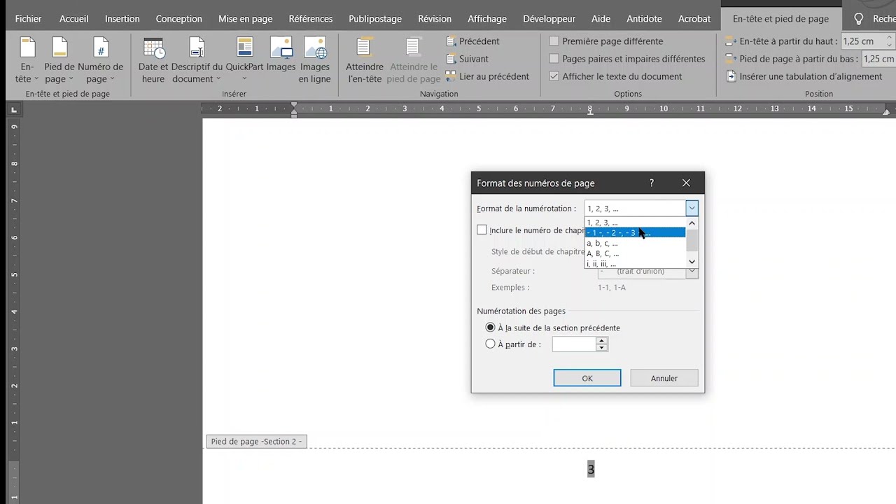 Tuto Word - Les entêtes et les pieds de page