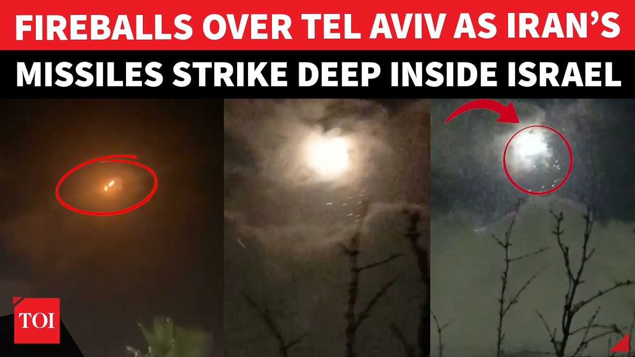 ON CAM: Tel Aviv Rocked By Explosions As Iran Missile Barrage Shakes Israeli City