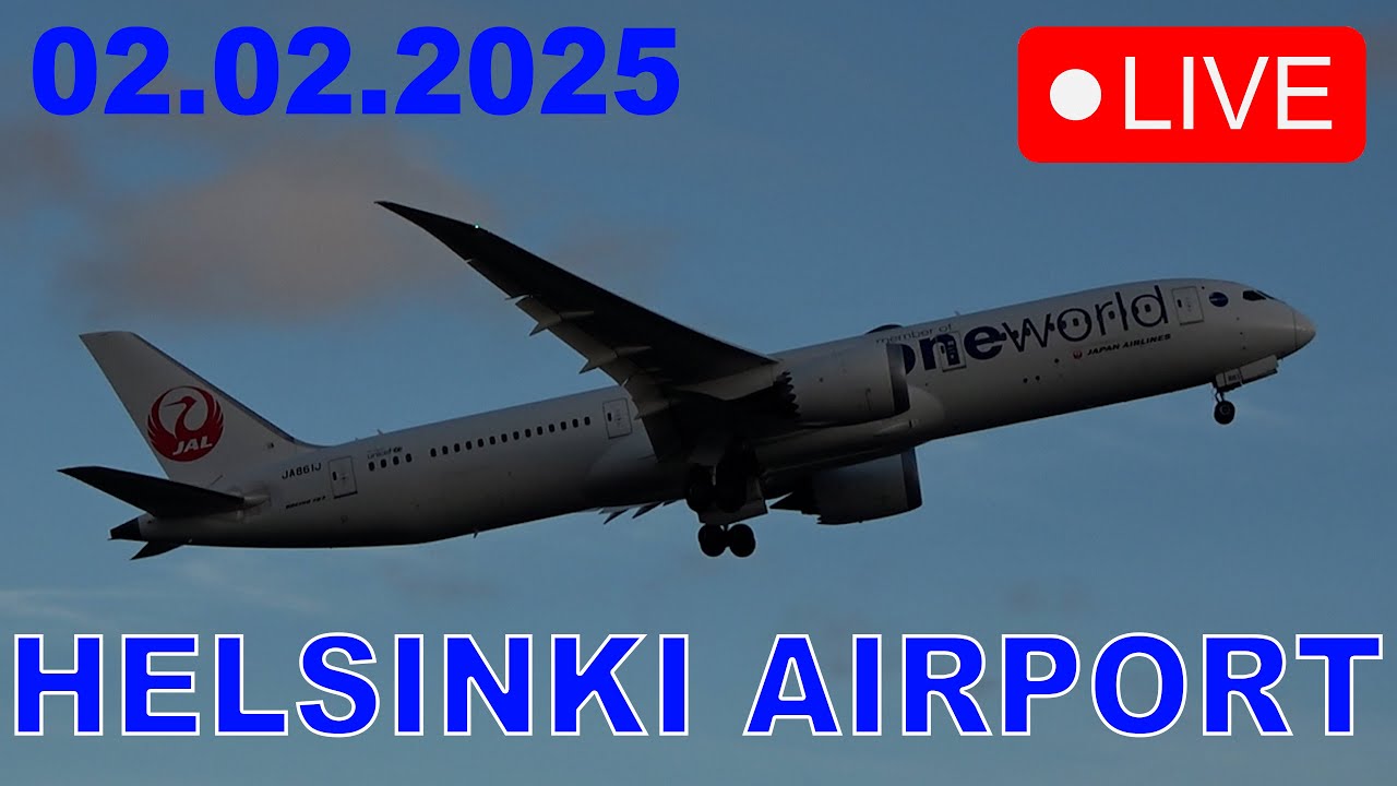 Cross wind & De-icing 🔴 LIVE Helsinki Airport Plane Spotting (EFHK/HEL)