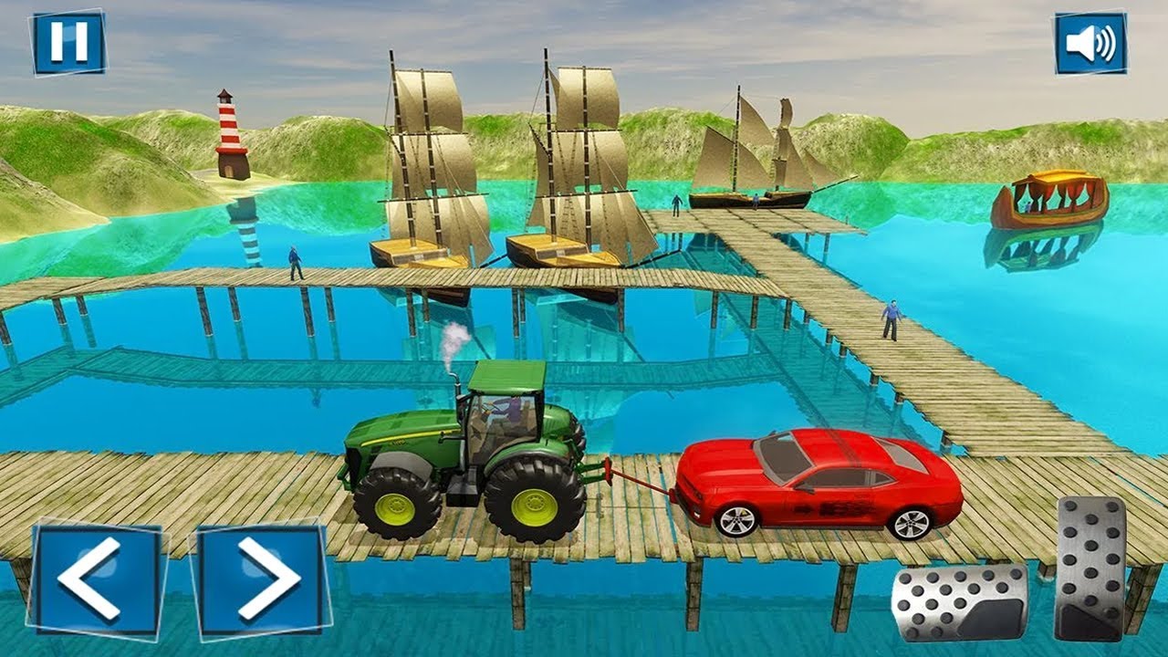 Hard Tractor Driving Tow Chained Car 3D (by Infinity Free Games) Android Gameplay [HD]