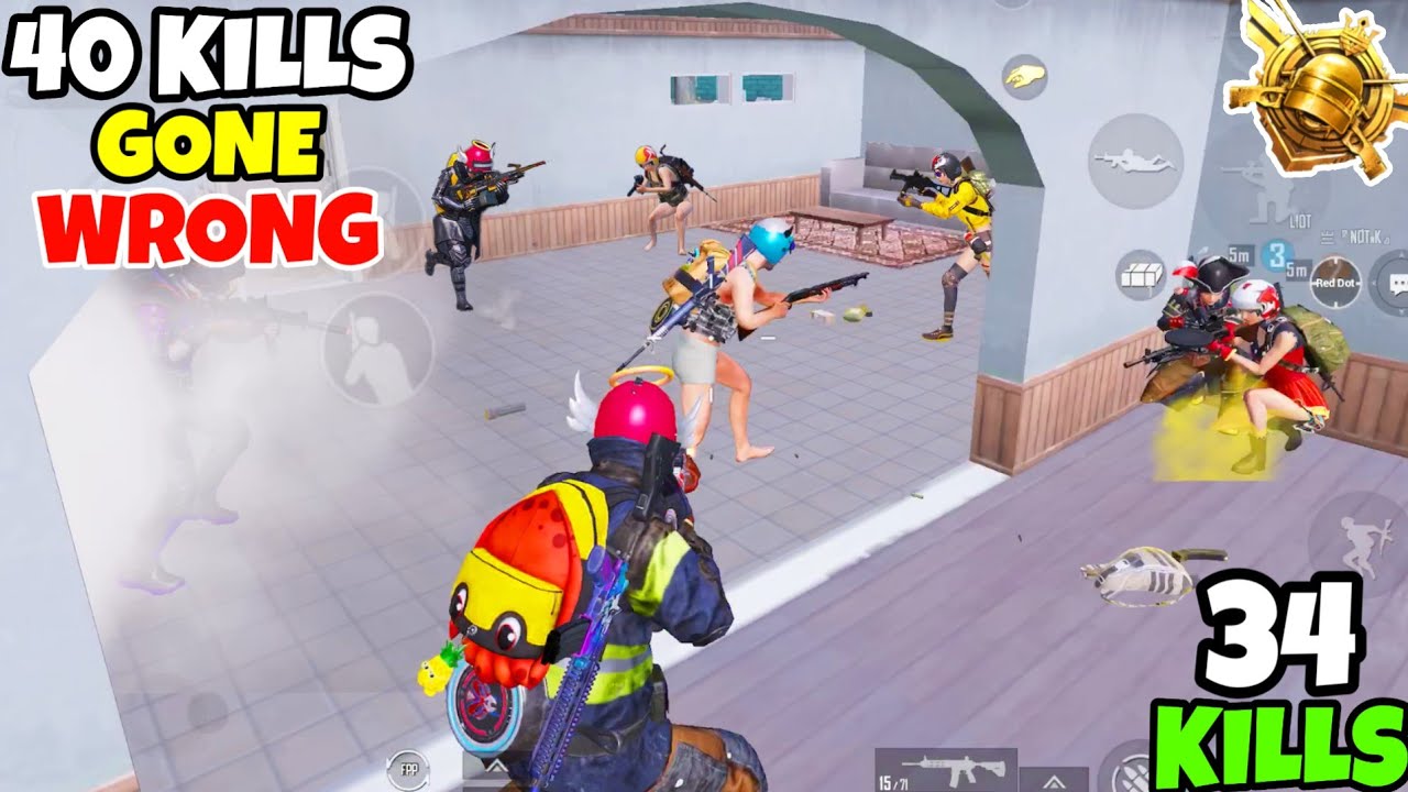 40 KILLS Gameplay Gone Wrong in PUBG Mobile • (34 KILLS) • PUBGM (HINDI)