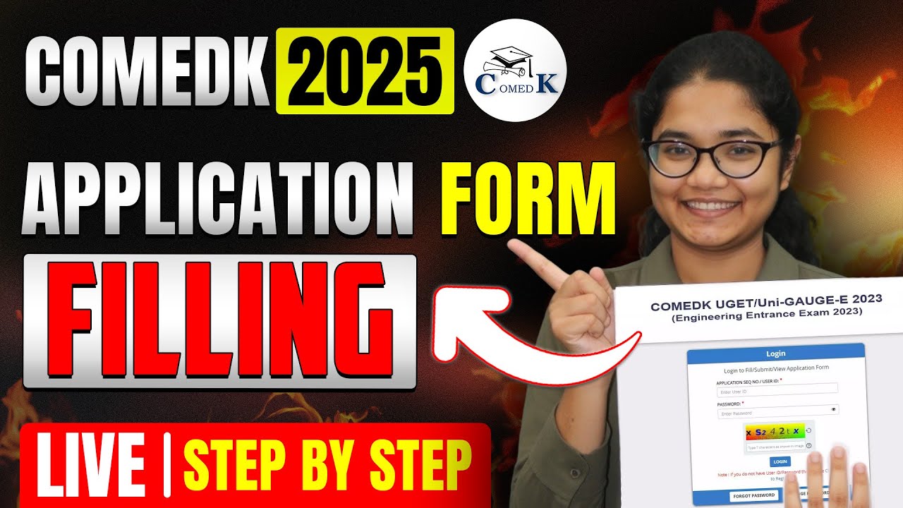 COMEDK Form Fill Up 2025 - Application Form Step-By-Step LIVE Demo 📝😊
