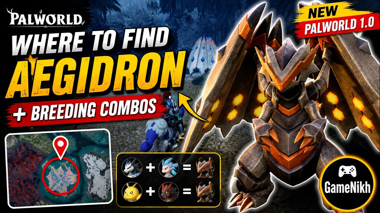 How to Get Aegidron in Palworld 1.0 | Location + Best Breeding Combo | Aegidron Location| GameNikh |
