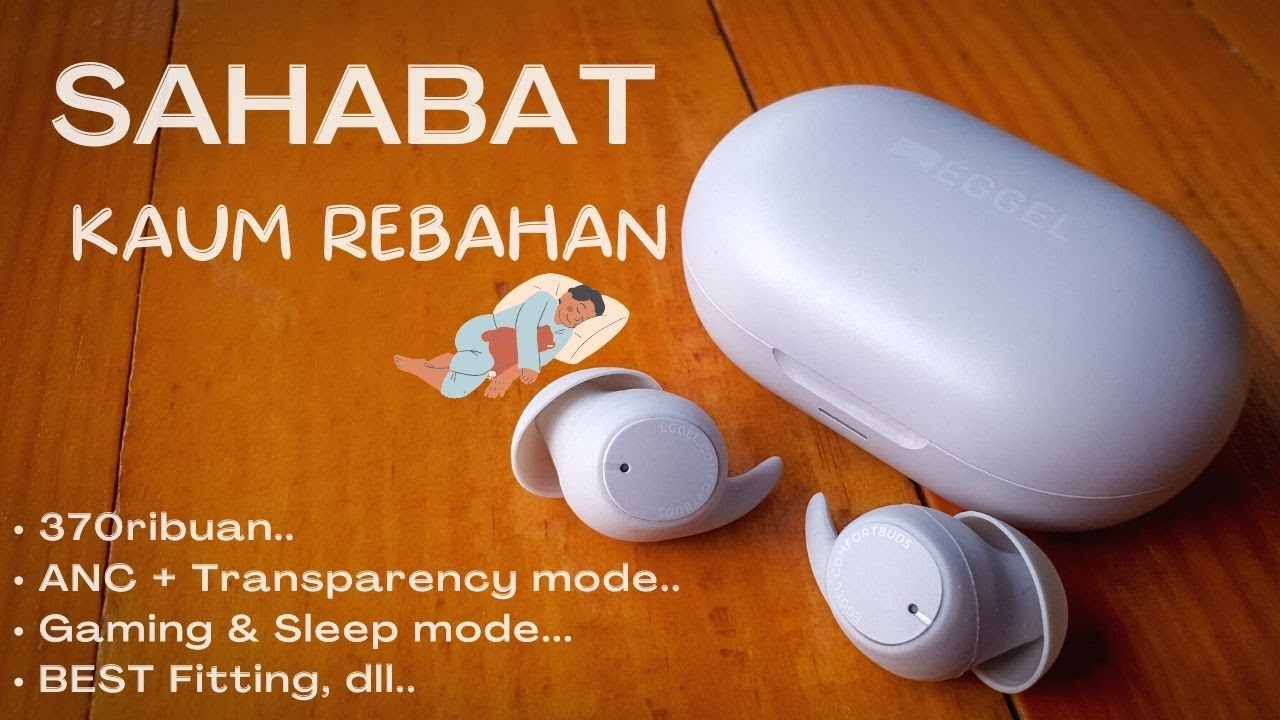 EGGEL COMFORTBUDS Sleepbuds TWS REVIEW (TWS buat tiduran) | Audio Vs EGGEL Energybuds 2 Sport