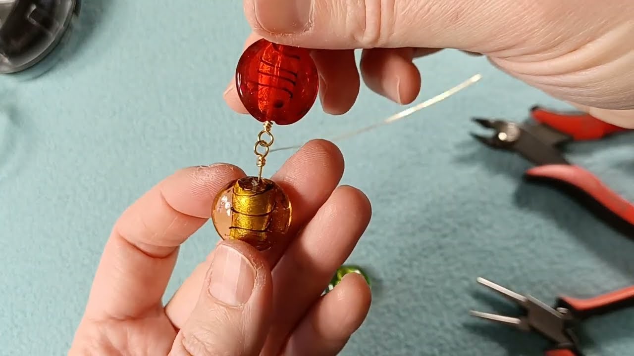 Tutorial #15 Wire chain method for non-spherical beads (using glass beads from Beebeecraft)