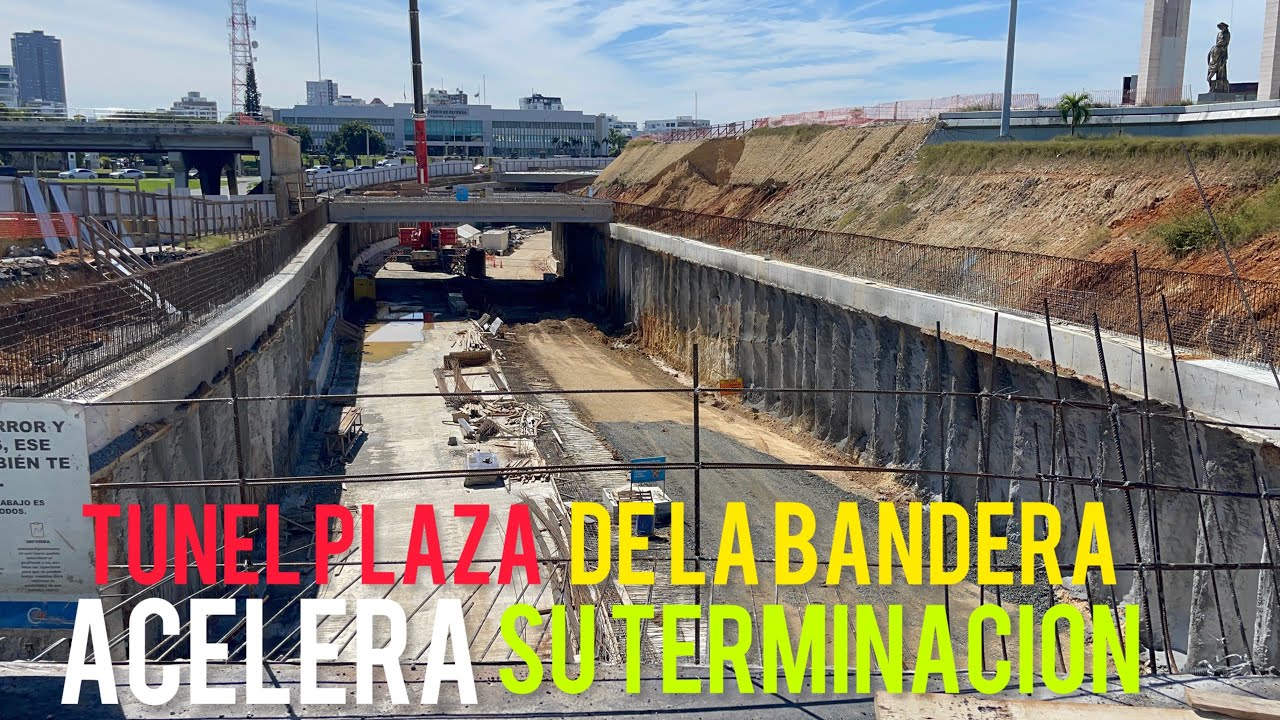 INCREIBLE! YA ESTAN TAPANDO LA PARTE DE ARRIBA DEL TUNEL plaza de la bandera 