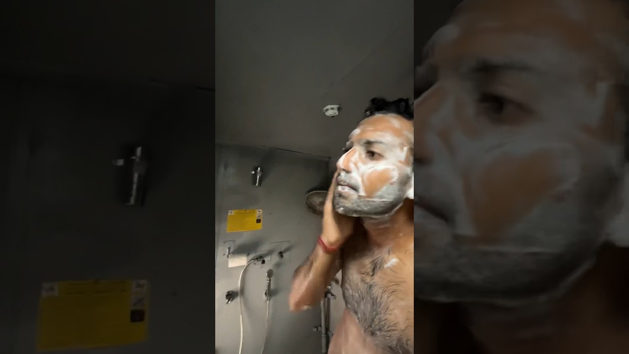 Shower in First AC Train Journey, full video is live on HY Vlogs #shorts