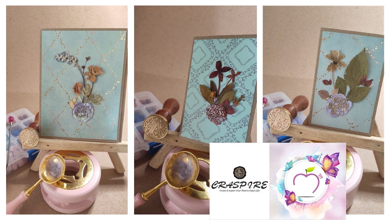 Hagamos tarjetas con SELLOS DE LACRE: colab. CRASPIRE y Dulce Manzana