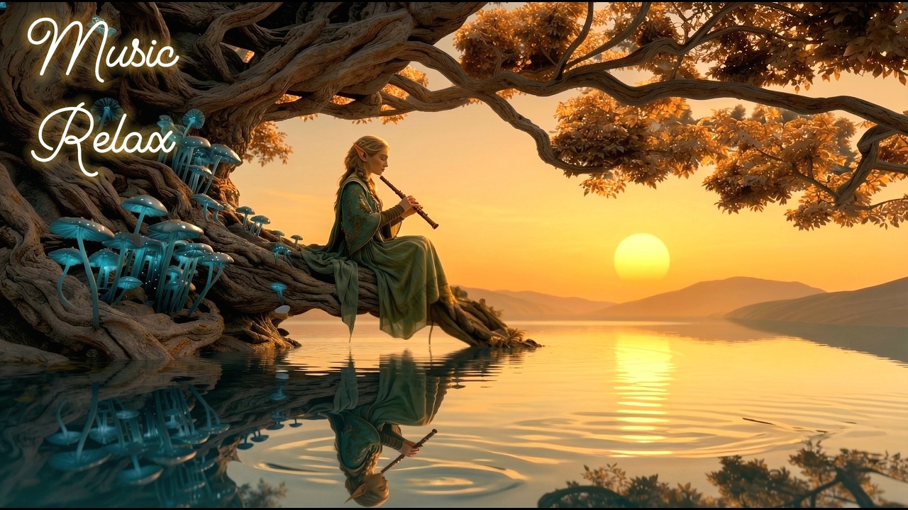 Enchanted Forest Lake 🌲 Fantasy Ambient Music for Sleep, Study & Relax | Elven Forest Ambience