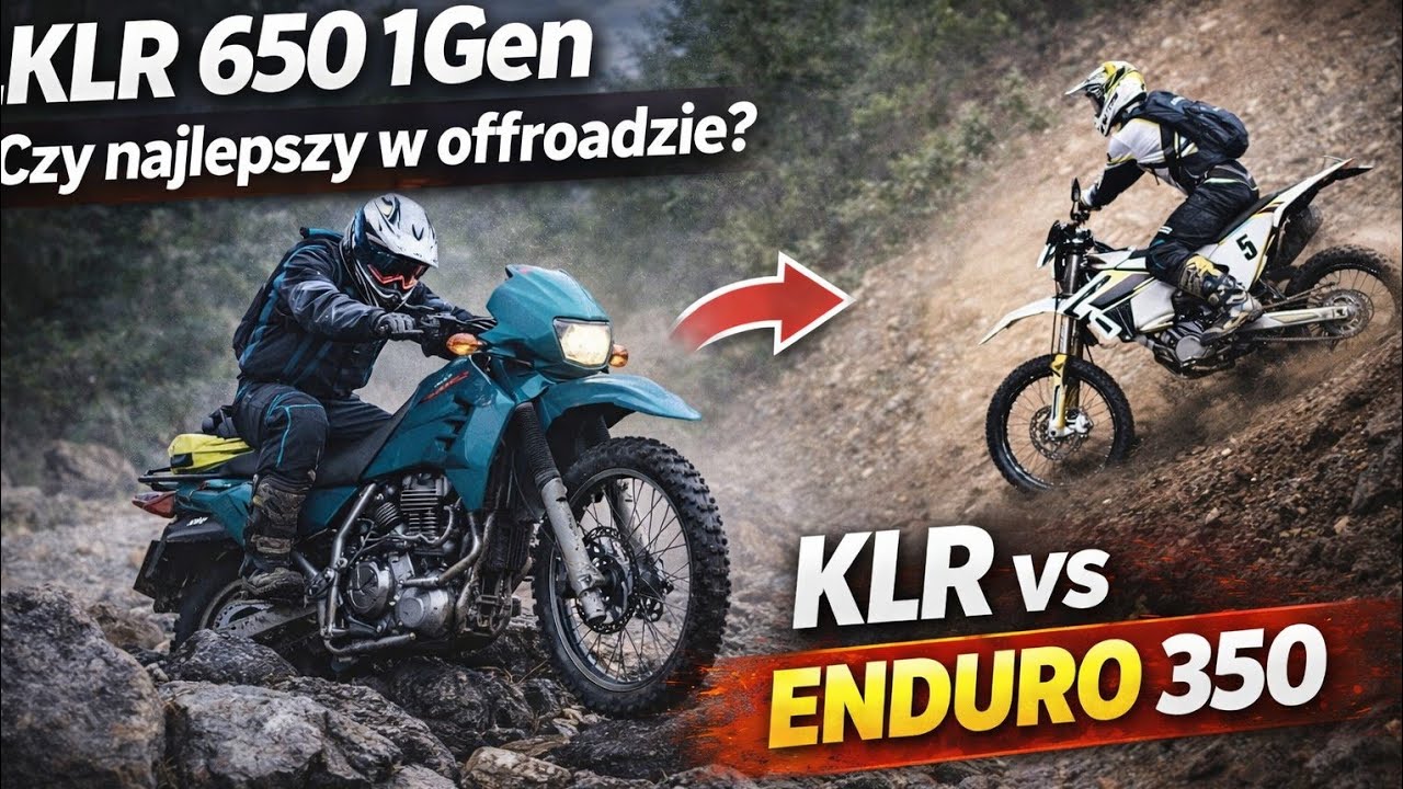 Wjechałem KLR 650 tam, gdzie jeździ HUSQVARNA 350…