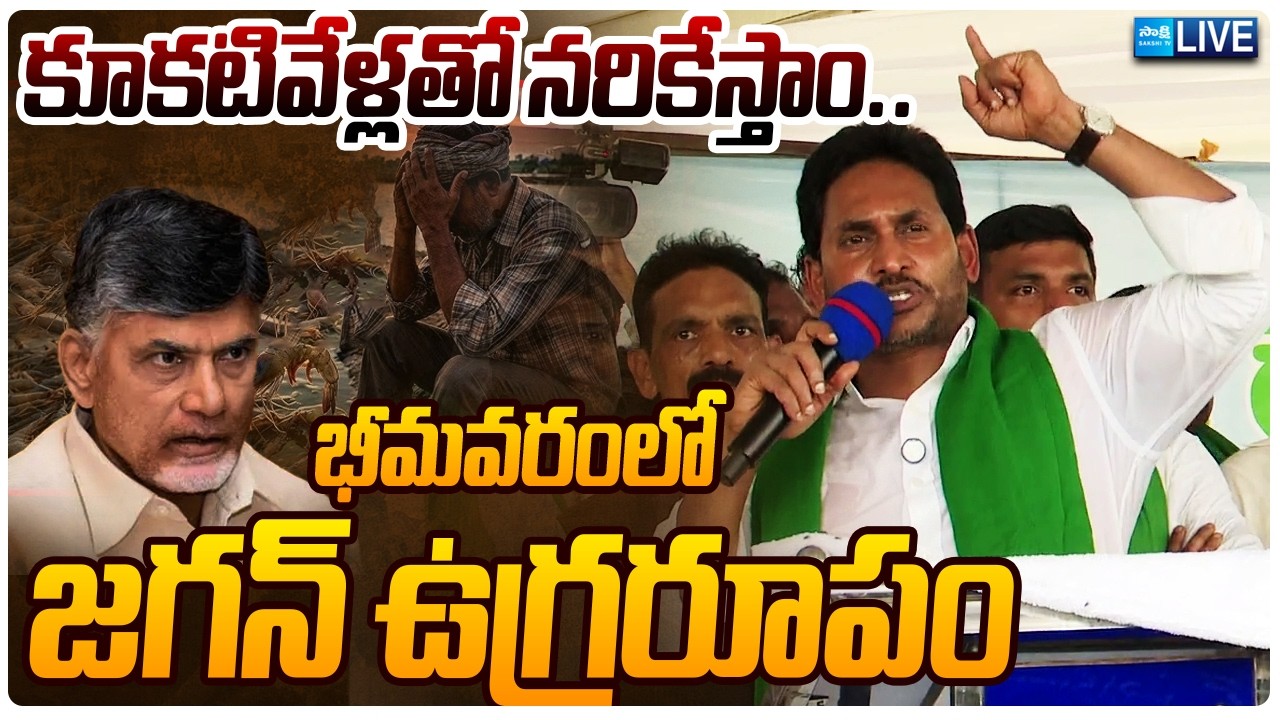 కూకటివేళ్లతో నరికేస్తాం..  | YS Jagan MASS WARNING To Chandrababu | Sakshi TV Live