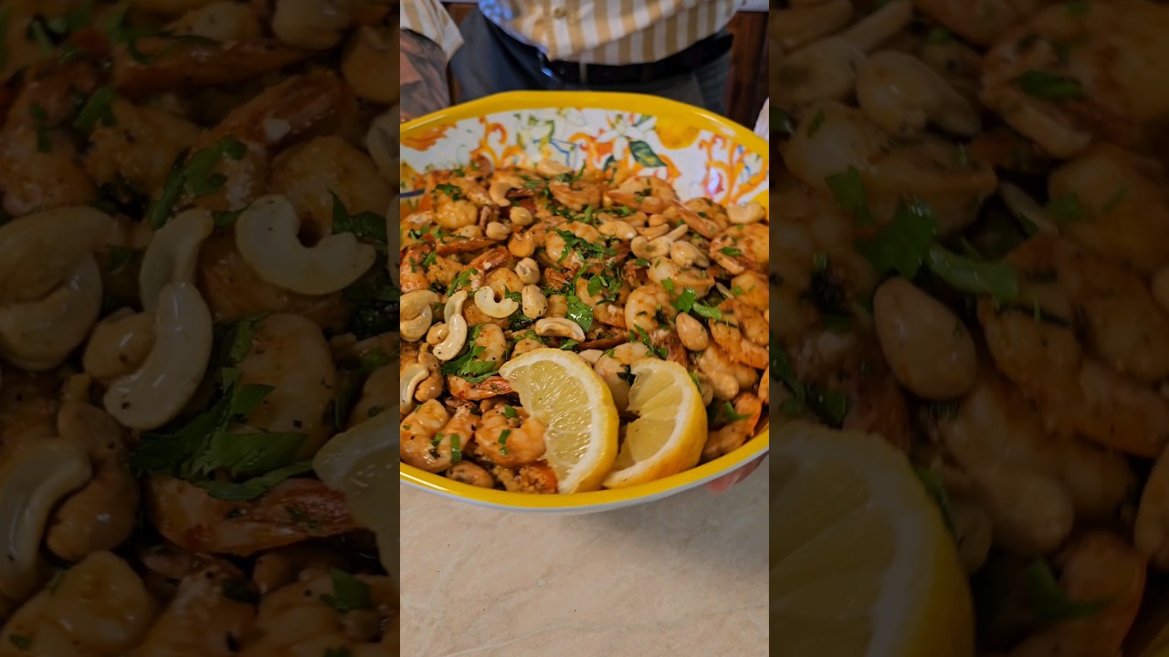 Garlic Butter Shrimps With Couscous 🍤 #shrimp #shrimpsrecipe #shrimpsalad #couscous #summerrecipes