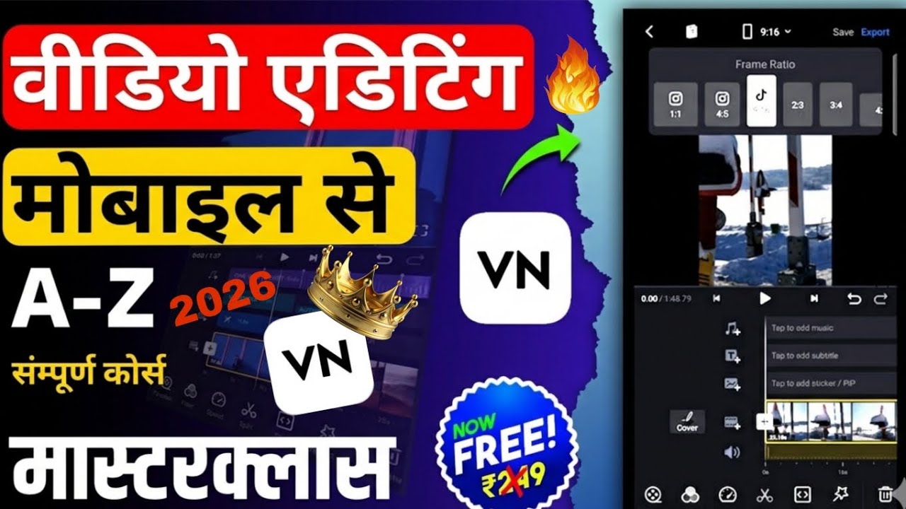 VN Video Editor Full Professional Editing Tutorial (Step by Step) 🤑🤑  