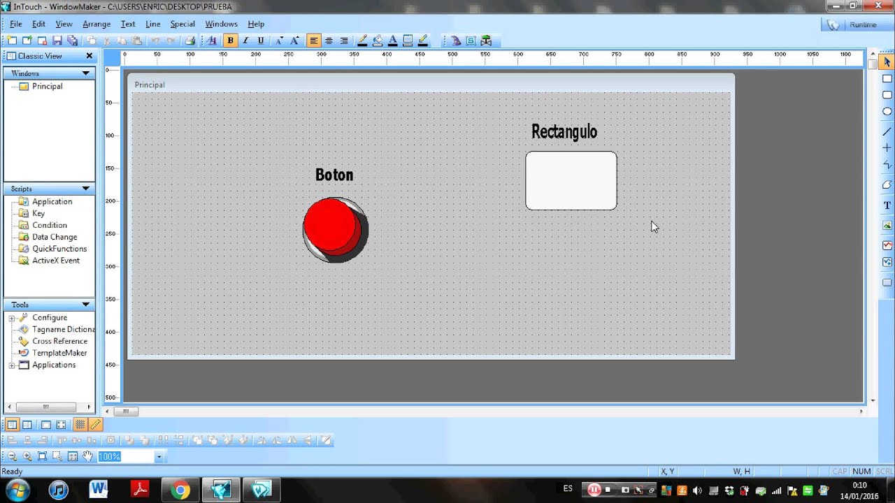 2. SCADA Intouch: Tags discretos y enteros