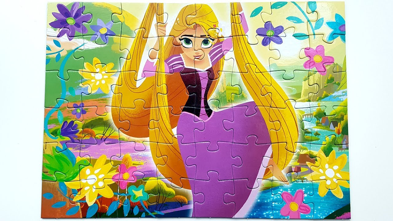Disney Princess RAPUNZEL Puzzle Games for Kids Rompecabezas de Rapunzel Puzzles EDUCA Tangled