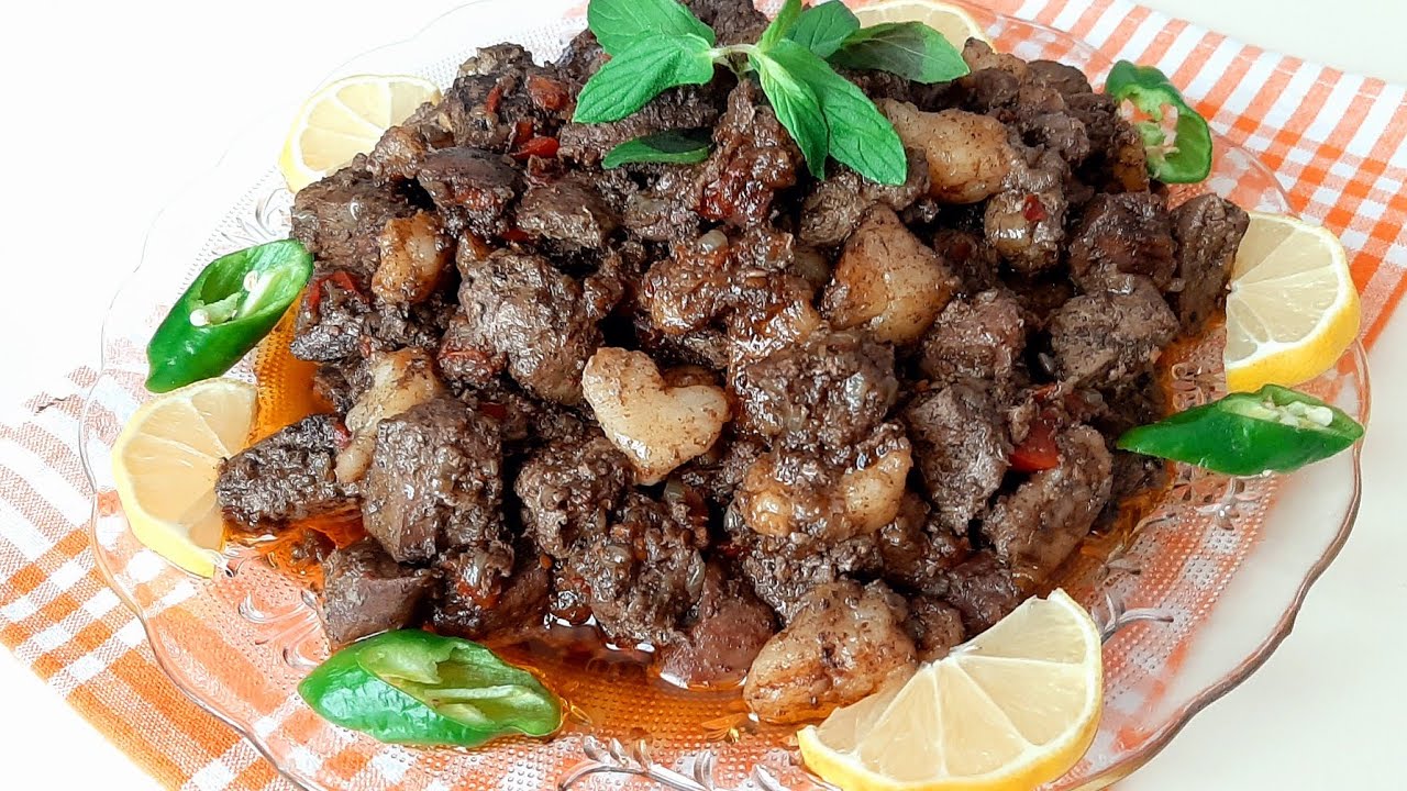 معلاق مطجن(كبدة الخاروف) على الطريقة الحلبيةعلى اصولو وبطعمة روعة 👌😋💯