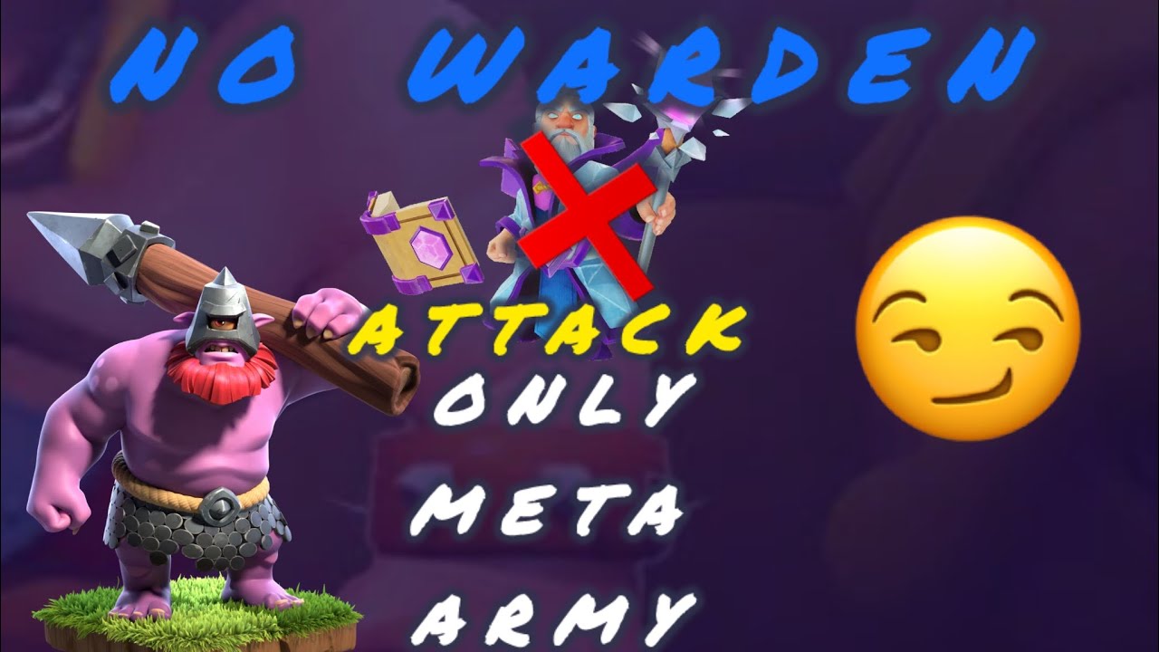 No Hero ( Grand Warden) only meta troops with Dragon Duke’s aura. 😬#statergy #coc