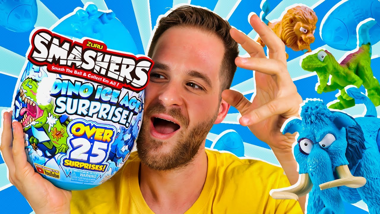 Smashers Series 3 Dino Ice Age UNBOXING DINO ICE AGE SURPRISE EGG en Pe Toys