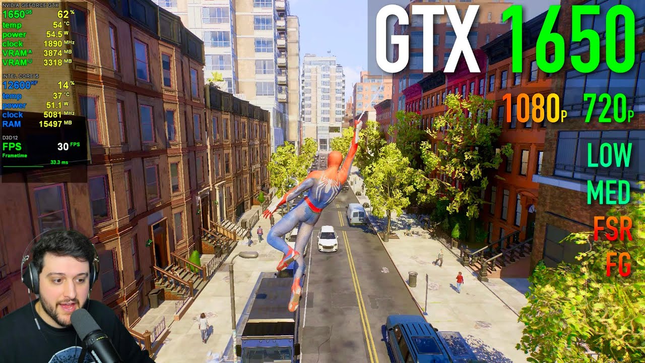 GTX 1650 in Spider-Man 2 - The Minimum Requirements GPU!