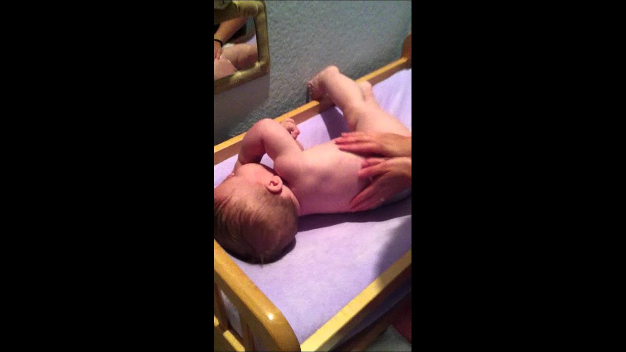 Laughing on the changing table