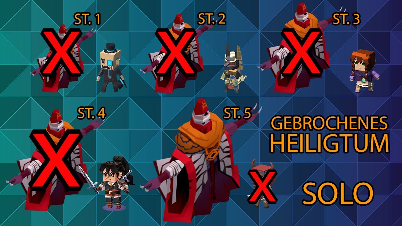 Solo bis Stufe 5 im Gebrochenen Heiligtum
