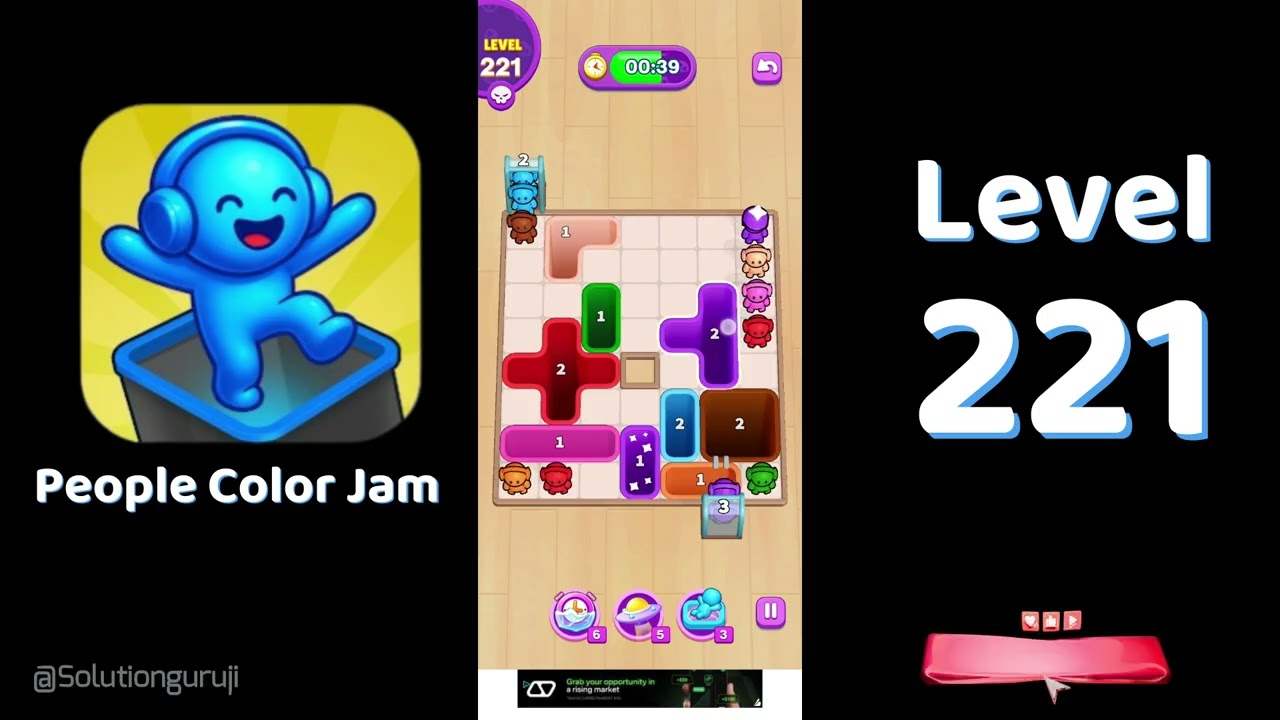 🎨 People Color Jam Level 221 Walkthrough 🌈 | Solutionguruji