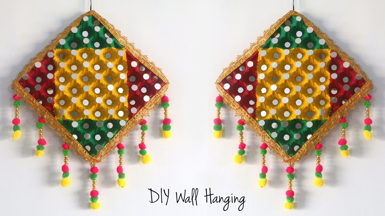 Waste Egg Tray Wall Hanging | How To Make Wall Hanging at Home