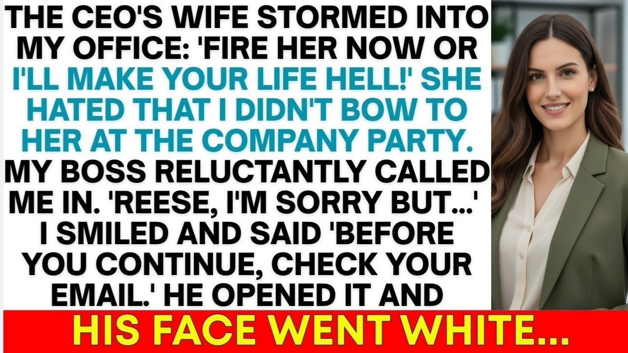 CEO's Wife Demanded I Be Fired for 'Disrespecting' Her—Then She Saw My...